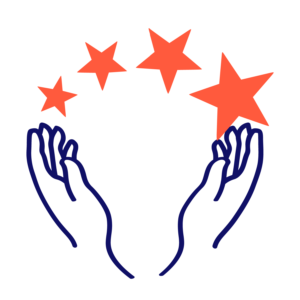 FTU hands and stars icon